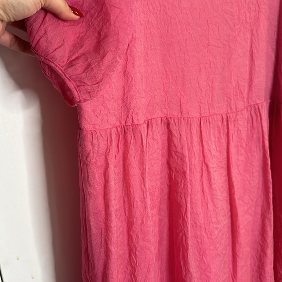 H&M Pink Midi Dress. Sheer Fabric Lined. - Picture 5 of 7